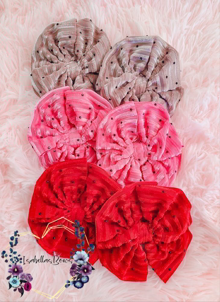 Image of Rhinestone Rib Velvet