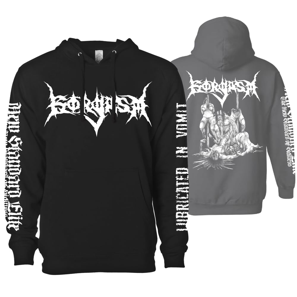 Image of GORGASM "LUBRICATED IN VOMIT" HOODIE