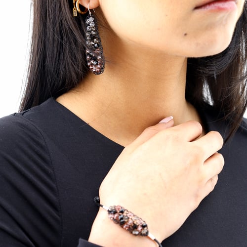 Image of CYPRESS Earrings - Black Rose