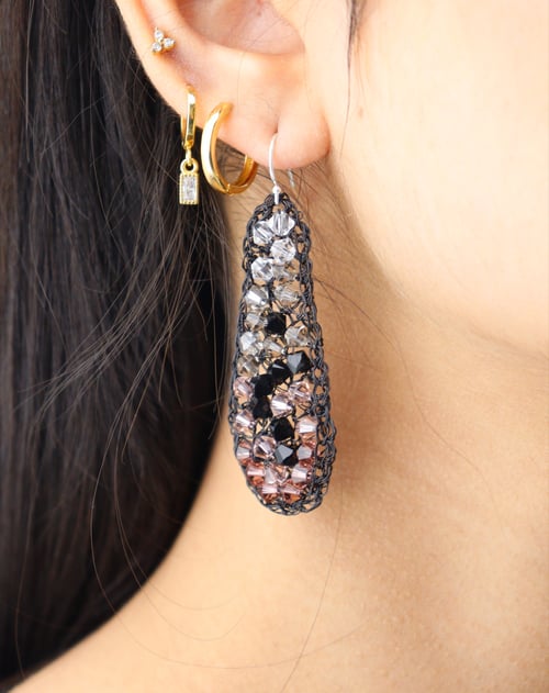 Image of CYPRESS Earrings - Black Rose