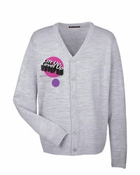 "Lift Up , Level Up" 2 - Grey CARDIGAN SWEATER