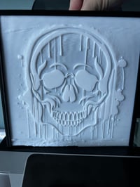 Image 2 of Drippy Skull Black and White litho light box LE run