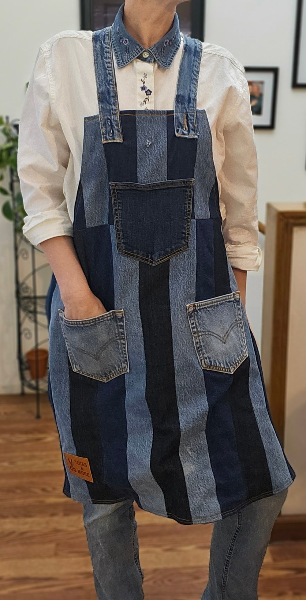 Image of Striped Reversible Apron(was $70.00)