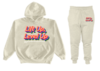 Image 1 of "Lift Up , Level Up" 1 - Off White Jogger Set