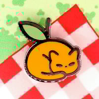 Image 1 of Tiny Orange Cat Enamel Pin