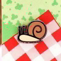 Image 1 of Tiny Snail Enamel Pin