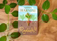 Image 1 of Radish Veggie Harvest Hard Enamel Pin