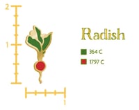 Image 2 of Radish Veggie Harvest Hard Enamel Pin