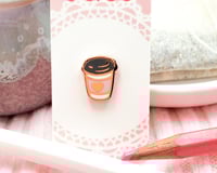 Image 2 of Tiny Travel Coffee Enamel Pin
