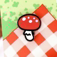 Image 1 of Tiny Mushroom Enamel Pin