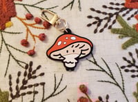 Image 1 of Amini Mushroom Sprite PVC Rubber Keychain