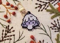 Image 1 of Drippy Mushroom Sprite PVC Rubber Keychain