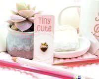 Image 1 of Tiny Chocolate Strawberry Enamel Pin