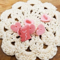 Image 1 of Pink Heart Pin Backs