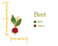Image 2 of Beet Veggie Harvest Hard Enamel Pin