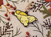 Image 1 of Goldy Mushroom Sprite PVC Rubber Keychain
