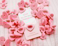 Image 2 of Pink Heart Pin Backs