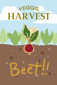 Image 3 of Beet Veggie Harvest Hard Enamel Pin