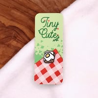 Image 2 of Tiny Egg on Toast Enamel Pin