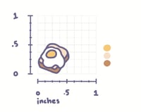 Image 3 of Tiny Egg on Toast Enamel Pin