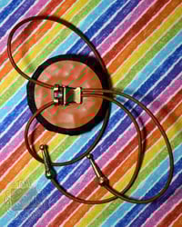 Image 3 of Tri Eye Orange Wyrm Bolo Tie