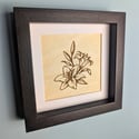 Engraved wooden Lily