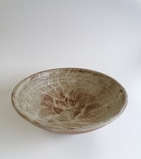 Image 3 of Brushed white slip and Ash glazed Bowl. Winter Sale