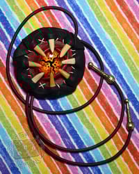 Image 2 of Tri Eye Red Wyrm Bolo Tie