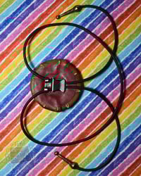 Image 3 of Wide Blue Cy Ey Bolo Tie