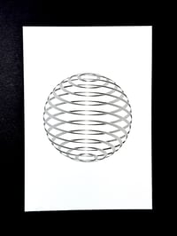 Image 1 of Sphere Study 06 — 5x7" pen plot