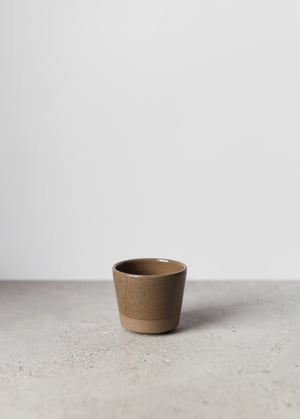 Image of Dark brown flat white cup