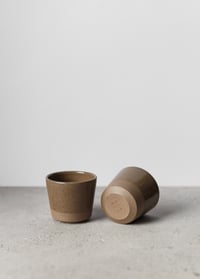 Image 2 of Dark brown flat white cup