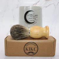 Concrete Shave Soap Cup  & Brush Set