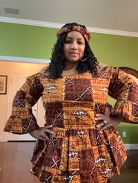Image 3 of Off Shoulder Ankara Top and Skirt Set