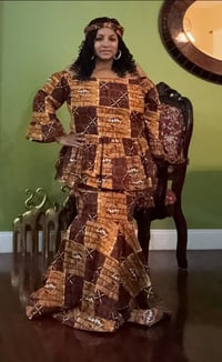 Image 2 of Off Shoulder Ankara Top and Skirt Set