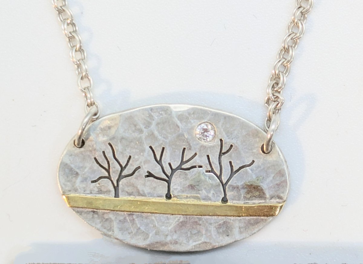 Image of Dainty Tree Pendant Necklace