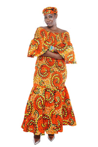 Image 1 of African Ladies Long dress mermaid style  
