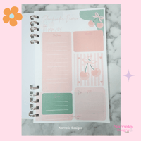Image 2 of Libreta Cherry Planificador Diario,Notas y Lista de Compras