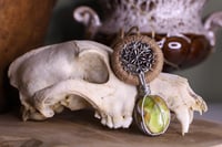 Image 5 of Beige hemp pistachio opal necklace - XS