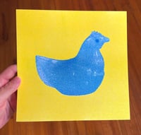 Bitmap Chicken Risograph Print