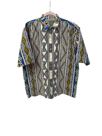 Image 1 of Ethnic Print Men's Button-up 