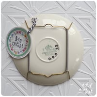 Image 2 of Kiss Kiss - Hand Painted Vintage Plate