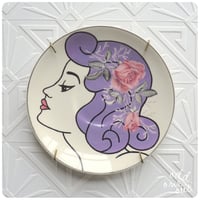 Image 1 of Kiss Kiss - Hand Painted Vintage Plate