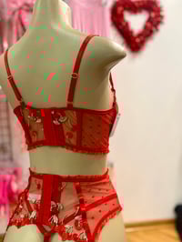 Image 2 of Red  Floral 3 piece set