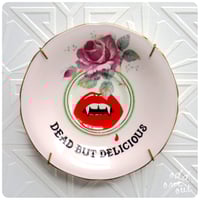 Image 1 of Dead but Delicious (What we do in the Shadows) - Hand Painted Vintage Plate