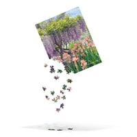 Image 3 of Chinese Wisteria and Peach Irises - Jigsaw Puzzle - 252 Pieces