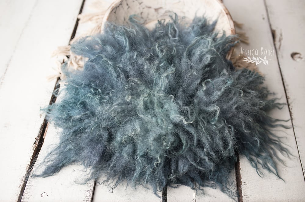 Image of Moody Teal hand felted fur