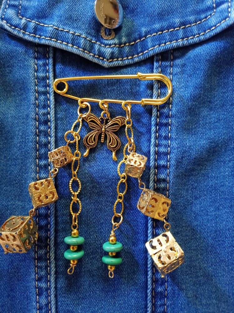 Image of Dimensional Butterfly Metal Brooch