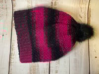 Custom ombré beanie with removable pompom