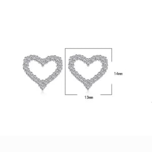 Image of Bling Heart Earrings 